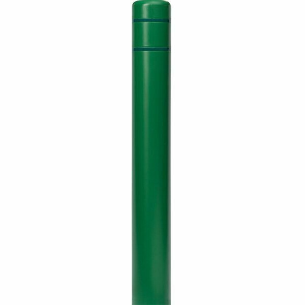 Innoplast BollardGard 9 1/8'' x 72'' Green Bollard Cover with Green Reflective Stripes BC872GRN-GRN 269BC872GRNGRN